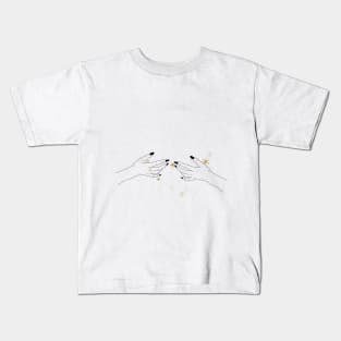 Capricorn zodiac sign. Minimal zodiac constellation composition. Kids T-Shirt